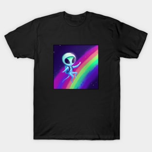 Rainbow Space Alien T-Shirt